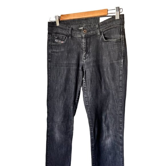 DIESEL Womens Black HI-VY Stretch Low Rise Skinny Leg Denim Jeans Size 26x30 - Picture 3 of 12